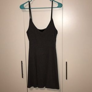 F21 Gray ribbed skater dress